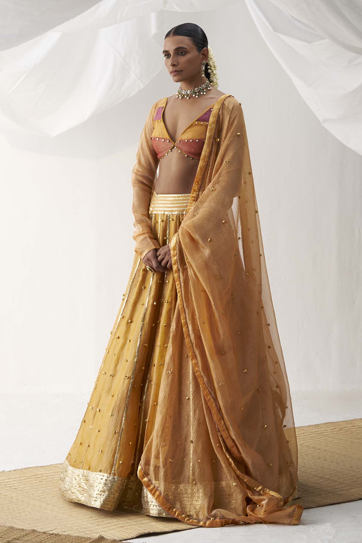 Buy ITRH, Designer Ghunghroo Sprinkle Lehenga Set Online
